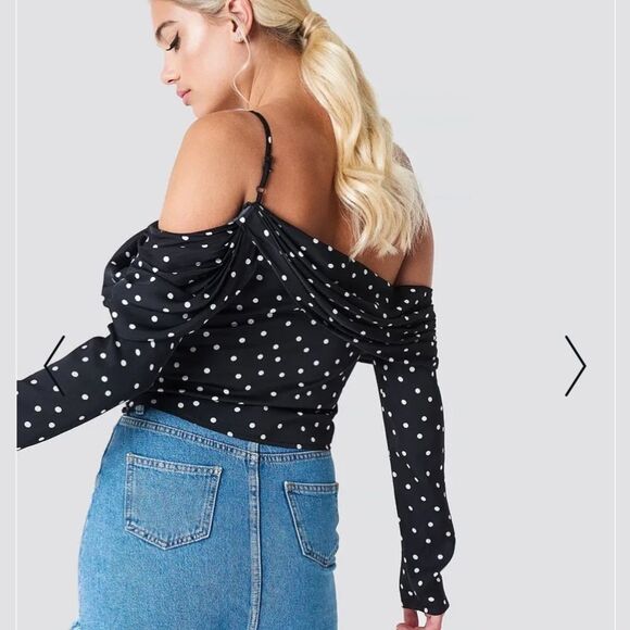 Linn Ahlborg x NA-KD polka dot blouse, size 36 - Picture 6 of 8
